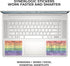 SYNERLOGIC Windows + Word/Excel (for Windows) Quick Reference Guide Keyboard Shortcut Stickers, No-Residue Vinyl (Rainbow/Large/Combo/2sets)