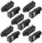 uxcell 10 Pcs 6.35mm 1/4 Inch Stereo Socket 4 Pins PCB Panel Mount Connectors for DIY Replacement