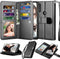 Njjex for Moto E Case 2020, Luxury PU Leather Wallet Case 6.2" with 9 Card Slots, Detachable Kickstand