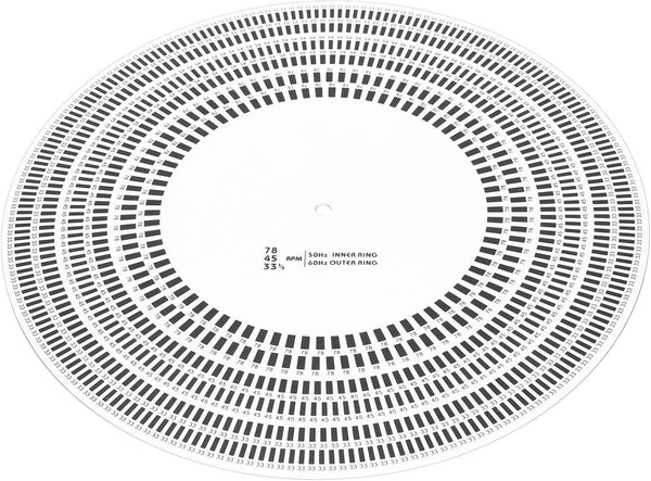 Turntable Strobe Disc Mat, LP Stroboscope Disc for Rotational Speed Detection and Calibration of Record Players
