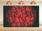 UPXIO 8x6ft Dense Red Roses Bouquet Backdrop Romantic Floral Deep Red Petals Photo