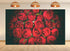 UPXIO 10x7ft Dense Red Roses Bouquet Backdrop Romantic Floral Deep Red Petals Photo