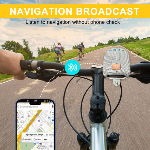 Xbnmex IPX5 Portable Bluetooth for Bike, Waterproof Wireless Traveling Bicycle Speakers, Integrated Design Bicycle