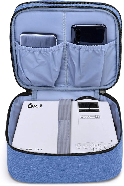 LUXJA Carrying Bag for DR.J Mini Projector | Portable Case for Mini Projector and Accessories | Blue