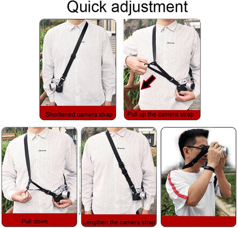 Quick Release Adjustable Camera Neck Shoulder Sling Strap for Nikon Canon Pentax Fujifilm Panasonic