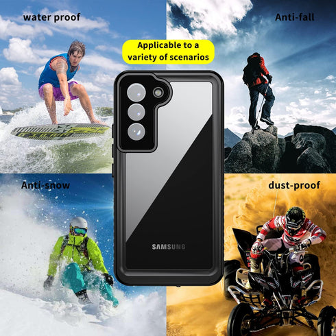 Samsung Galaxy S22 Case, Waterproof IP68 Certified, Dustproof Shockproof Rugged Phone Case