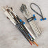 BLUE & BLACK "Azure" Bongo Ties - 10 Pack Professional Cable Ties Made of Natural Rubber and Bamboo