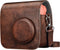 Fintie Protective Case for Fujifilm Instax Mini 7+, Premium Vegan Leather Bag Cover with Adjustable Strap, Vintage Brown