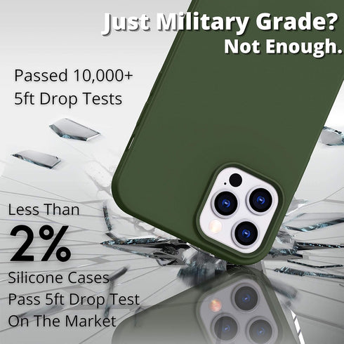 IceSword iPhone 12 Pro Max Case Dark Green, Thin Liquid Silicone Shockproof Cover, 6.7" with Soft Anti-Scratch