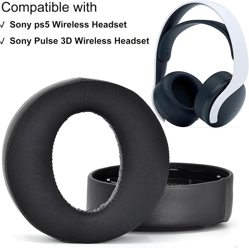 PS5 Cooling Gel Ear Pads - defean Replacement Ear Cushion Cover Cushion Compatible with Sony ps5 Wireless headphone, PULSE 3D Wireless Headset, Vsilky Cool Fabric, High-Density Noise Cancelling Foam