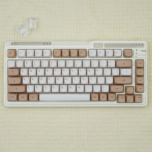 Tiramisu Theme Dye Sub PBT Keycaps - MA Profile 129 Keys Dye Sublimation PBT Custom Keycaps for Cherry Gateron MX