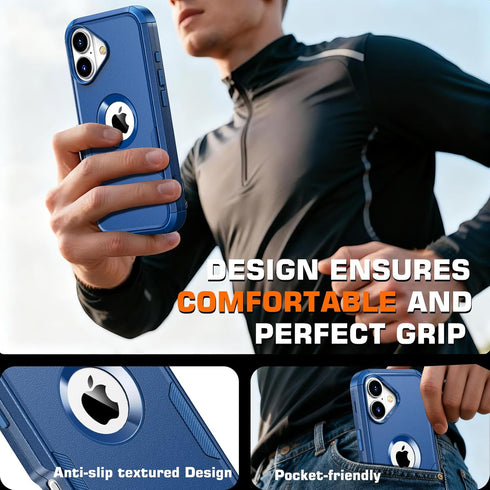Gugfly 17 2X 17 6.3'', Compatible with iPhone Case: Screen Protector, Anti-Drop, Shockproof, Heavy Duty Protective