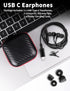 USB C Headphone for Samsung A53 S54 S22 S23 S21 S20 FE, Magnetic in-Ear Type C Earphone with Microphone, Stereo Noise