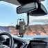 Quyee 4-7 Inch Phone Holder Car, Rear View Mirror Phone Holder - Aluminum Alloy Mount Multi-Angle Adjustment Rotatable