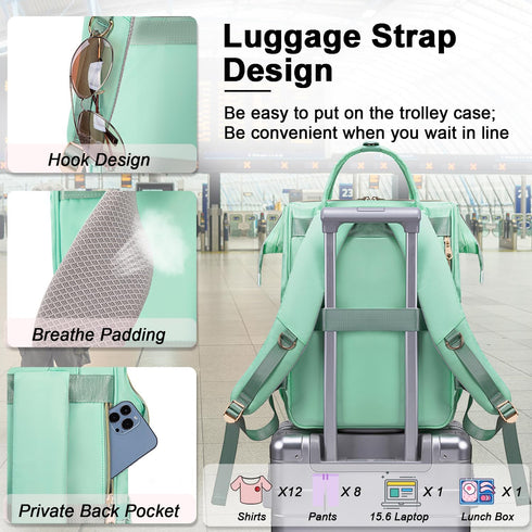 Backpack Women,15.6 Inch Backpacks pack, Backpacks,Work Backpack Weitars Lunch For Laptop For Womens Back Travel