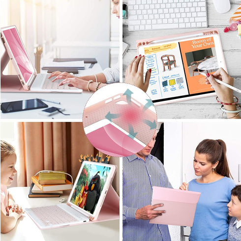 MMK 9th 8th 7th 10.2"/iPad 10.5"(3rd 10.5" iPad Generation Case with Keyboard, for iPad Generation Case with Keyboard