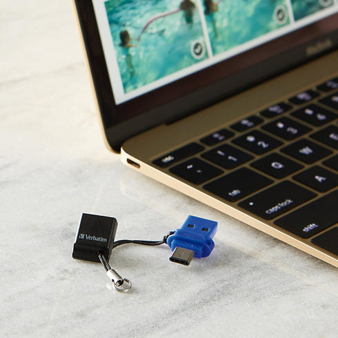 Verbatim 64GB 3.2 1 2 1 Store n Go Dual OTG USB Gen Flash Drive for USB-C Devices in Type C Thumb Drive