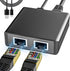 bliyee 2 Port Gigabit Ethernet Switch, 1000Mbps Network Switch Adapter, Easy LAN Expansion