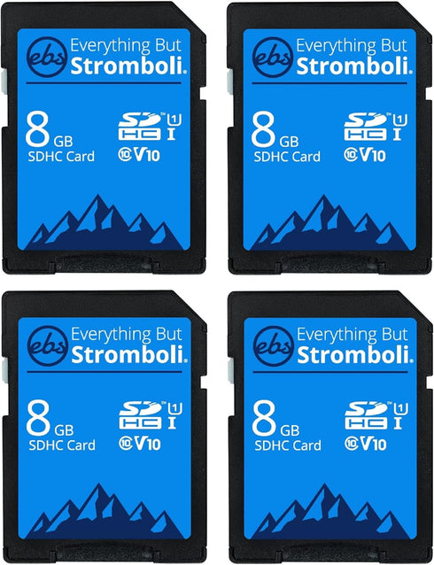 Everything But Stromboli 4 Pack 8GB SD Cards - Compatible with Browning Trail Camera Game Cam SDHC Memory Card