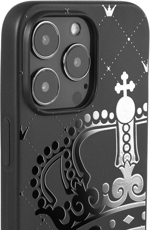 Black Matching Phone Cases compatible with iPhone 13 Pro Max 6.7 inch for Couple King and Queen Cover Cute Anniversary