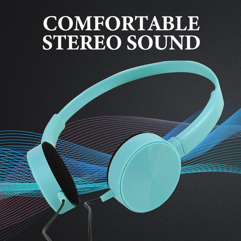 GEEKRIA 24 Pack Wired Headphones, Adjustable On-Ear Headphones, Kids Headphones for Schools, Bulk Pack