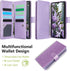 Varikke Wallet Case for Galaxy S22 Ultra - Detachable Card Holder with Glitter Leather Strap, Magnetic Flip Cover.