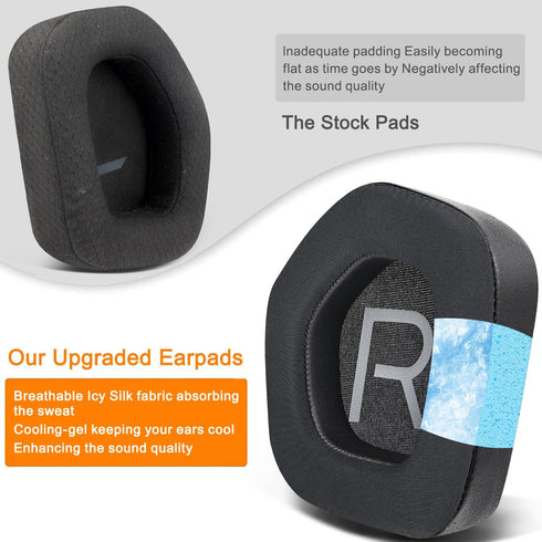 SOULWIT Cooling Gel Earpads Replacement for Alienware AW988 Wireless Gaming Headset, Ear Pads with Noise Isolation Foam