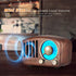 Vintage Greadio Walnut Wood Bluetooth Speaker - Retro Style Radio with Bass Enhancement, Bluetooth 5.0, MP3 & FM