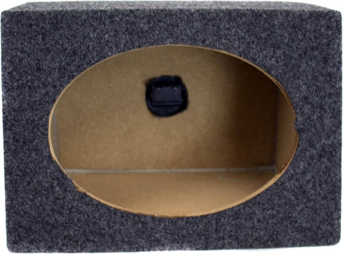 QPower Angled Style 6 x 9 Inch Car Audio Speaker Box Enclosures, 2 Boxes