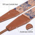 Padwa Lifestyle Cork Camera Strap - 2" Top Layer Cowhide Head Camera Straps for Photographers,Natural Log Crackle Art Print Style,Soft Chamois Velvet Padded Strap Quick Release fits All Cameras