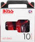 BOSS Audio Systems KIT-ZERO 10 Gauge Wiring Installation Kit for Car Amplifiers, Helps Connect Power to Radio and