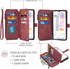 Asuwish Phone Case for LG Velvet 5G, Wallet Cover with Tempered Glass Screen Protector, Leather Flip Card Holder, Red