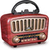 PRUNUS J-180 Vintage Retro Radio Bluetooth Speaker, Portable AM FM Radio with Loud Volume, BT5.0, TF Card & MP3 Player