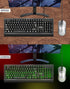 CHONCHOW 12 PS5 USB Wired Keyboard and Mouse Combo with Red-Yellow-Green LED, Silent Gaming Keyboard with Mulitmedia