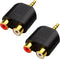 CERRXIAN LEMENG Gold Plated 3.5mm Stereo to 2-RCA Male to Female Adapter, Audio Splitter, Dual RCA Jack