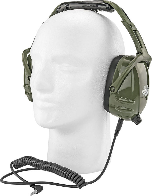 Earmuff Headphones Compatible with iPhone & Scanner - Ideal for Impact Sports like Hunting, NASCAR, Construction