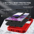 Red/Black Samsung Galaxy S20 Case with 2Pcs Self Healing TPU Screen Protector & Camera Lens Protector, Military Grade