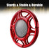 X AUTOHAUX 2pcs 6 Inch Car Metal Audio Speaker Grill Cover, Red Decorative Circle Grille Protector