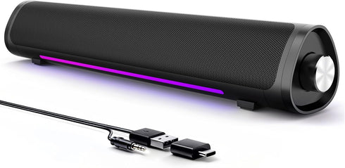 Auphyra Computer Speakers for Desktop PC, Gaming PC Sound Bar, Plug and Play