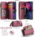 Strapurs 13 7-Card 13 6.1" Wallet Case Compatible with iPhone RFID Blocking Holder Soft PU Leather Magnetic Snap