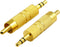 zdyCGTime Gold Plated 3.5MM to RCA Audio Adapter, Metal RCA Male to 3.5mm TRS Stereo Plug, 2-Pack.