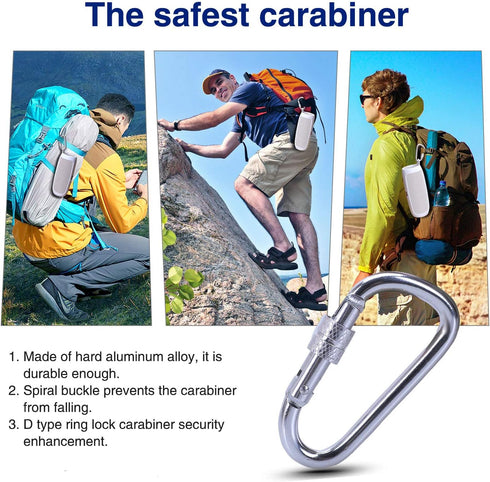 LTGEM Silicone Carrying Travel Case for JBL FLIP 5 Waterproof Portable Speaker with Extra Carabiner - White