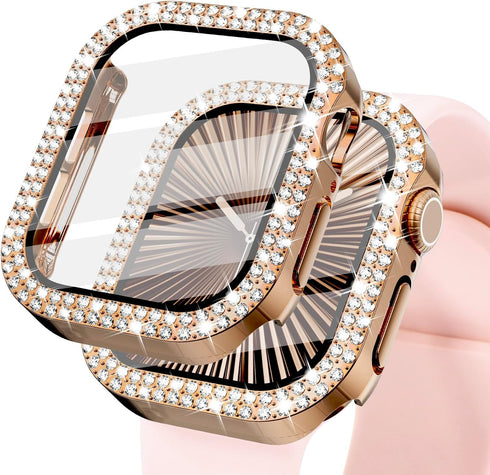 KADES Compatible for Bling Apple Watch Protective Case - Built-in Screen Protector for 40mm iWatch Series SE