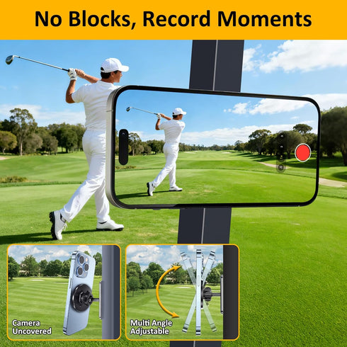 Falafa 2-Pack 360 12-17 Magnetic Phone Holder for Golf Cart, Rotatable Gym Magnetic Phone Holder,Alloy Base & Ball