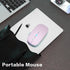 Wireless Bluetooth Mouse, LED Rechargeable Laptop Mouse, Portable Dual Mode Connection (BT5.2 and USB 2.4G), Slim (Pink)