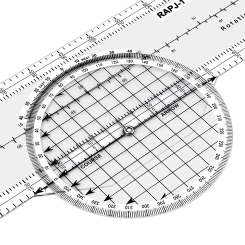 8 Aviation Plotter Aviation Slide Rule with Functions for Pilot Student Accessories Rotating Azimuth Plotter, WAC