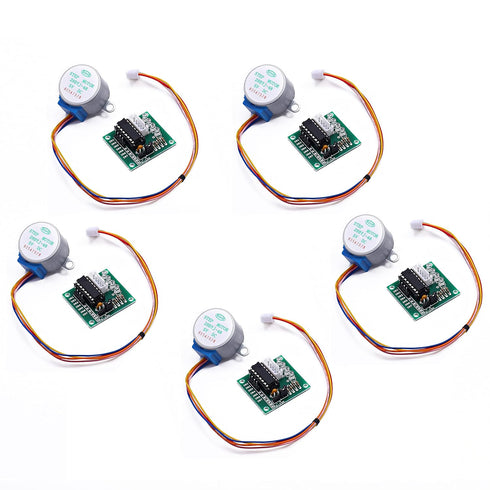 Teyleten Robot 5pcs ULN2003 28BYJ 48 5V 4-Phase Stepper Motor with 5V Stepper Drive Board for Arduino
