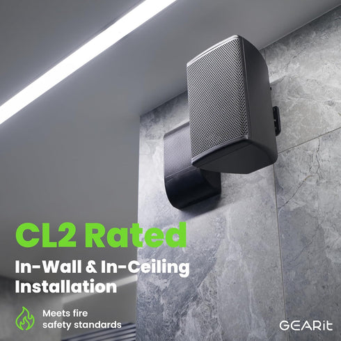 GearIT 12AWG Premium Heavy Duty Braided Speaker Wire Cable (10 Feet) with Dual Gold Plated Banana Plug Tips