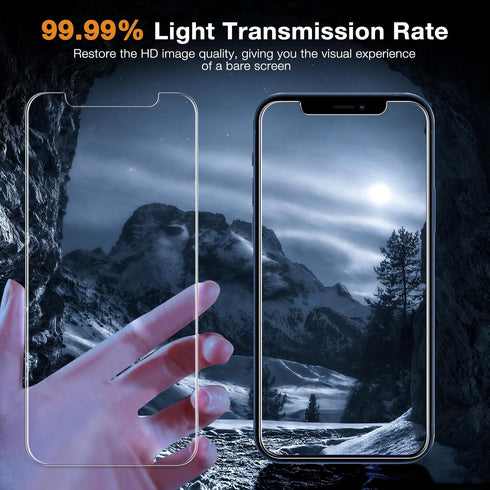 3 Pack Tempered Glass Screen Protector for iPhone 12/12 Pro - HD Clear, Shatterproof, Anti-Scratch, Bubble Free, Easy