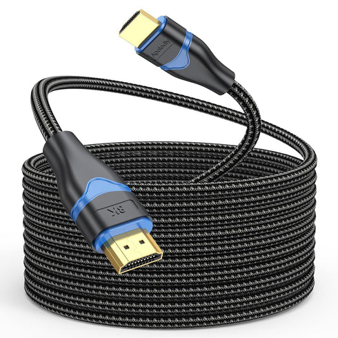 8K Long HDMI Cable 15 FT, HDMI 2.1 Cable 15 Foot Ultra